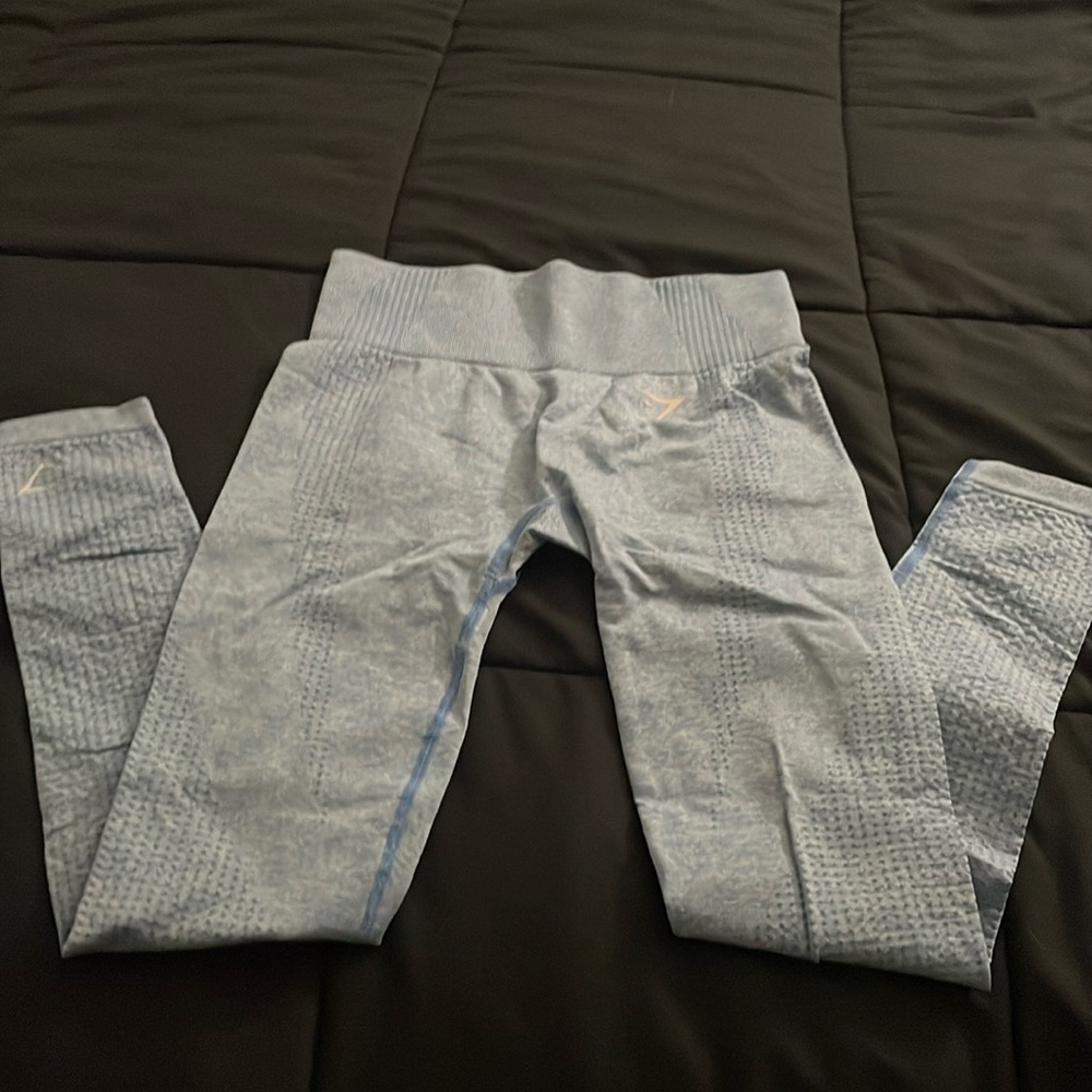 gymshark leggings light blue size small